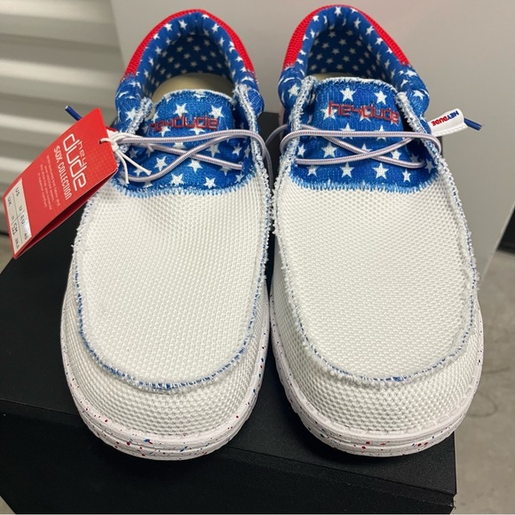 Hey Dude Shoes New Hey Dude Wally Sox Tri American Pride Patriotic